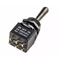 RS PRO Toggle Switch PCB Mount On-Off-On DPDT Solder Terminal, 8200517 image 3