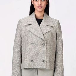 GENES - Lecoanet Hemant Women Geometric Cape Jacket with Embroidered-20