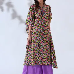 House of Kaftan Printed Tunic & Trousers Co-Ords Set-picture-3