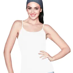 Enamor White Round Neck Camisole-picture-39