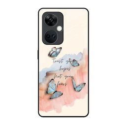QRIOH Beige & Blue Printed Silicone OnePlus Nord CE 3 5G Back Case-image-6