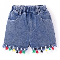 Kookie Kids Mid Thigh Length Shorts with Applique - Blue-image-51