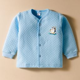 Tango Knit Full Sleeves Quilted Jhabla with Penguin Print - Light Blue-picture-11