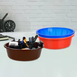 Kuber Industries Red and Blue 3 Pieces Desk Organisers-51