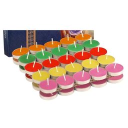parkash candles Parkash Unscented Multi Colour Tea Light Candles - Set of 50 image 3