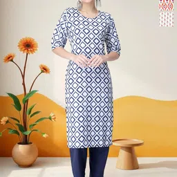 HERE&NOW Women Pack Of 3 Floral Printed Round Neck Straight Kurta-image-31