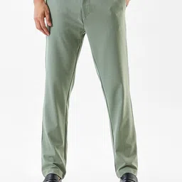 Snitch Men Checked Slim Fit Wrinkle Free Trousers-image-7