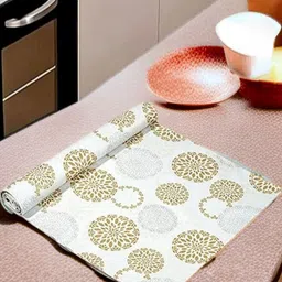 REVEXO White & Beige Printed Water-Resistant Shelf Liner-8