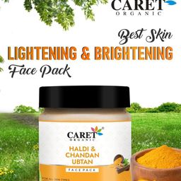 CARET ORGANIC Set Of 3 Haldi & Chandan Ubtan Face Pack - 100g Each image 4