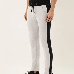 ARISE Men White Solid Straight Fit Regular Track Pants With Side Stripes-image-52