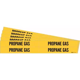 BRADY Vinyl Pipe Marker Propane Gas Yellow and Black 1-1/8 x 7 x 0.004 inch, 781XC3 (Pack of 5)-image-67