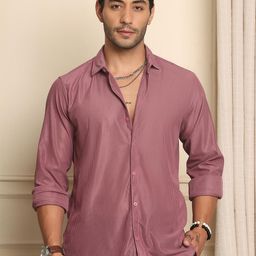 BLEZZA Mens Casual Striped Shirt-image-49