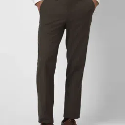 Van Heusen Brown Regular Fit Trousers-image-77