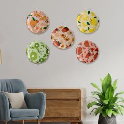 Nestroots Giggly Greens Red Porcelain¿Decorative Wall Plate-48