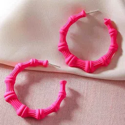 Bohey by KARATCART Contemporary Half Hoop Earrings-30