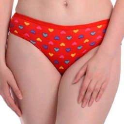 AROUSY Red Cotton Printed Bikini Panty-picture-13