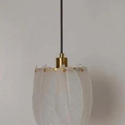 Whispering Homes Feather Light Fixture Hanging Lamp-27