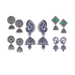 Sangria Silver-Plated Alloy Earrings-picture-2