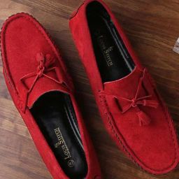 Louis Stitch Men's Ferrari Red Casual Mocassins-image-95