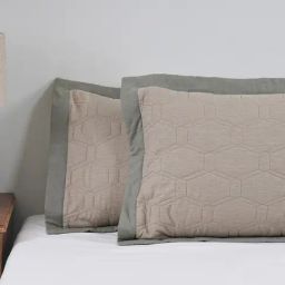 Maspar Textured Green 300 Cotton Standard Pillow Sham Set-image-97
