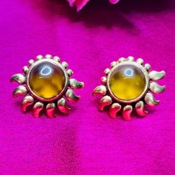 Arte Jewels 925 Sterling Silver Golden Earrings for Women-picture-41