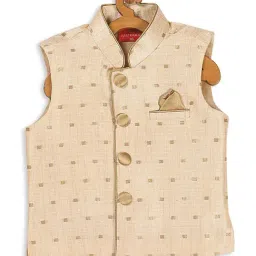 VASTRAMAY SISHU Golden Printed Nehru Jacket-picture-41