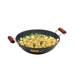 Hawkins Black Hard Anodised 33 cm Non-Toxic Kadai (5 L) - Set of 1-image-38