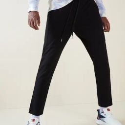 Studiofit by Westside Black Ribbed Texture Slim-Fit Joggers-image-49