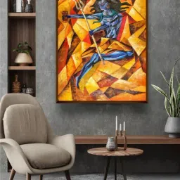 The Art House Abstract Multicolor Canvas Wall Painting-42