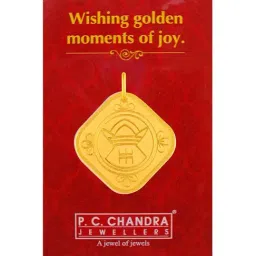 P.C. Chandra Jewellers 22k (916) 1gm Yellow Gold Pooja Kalash Coin Pendant-image-94