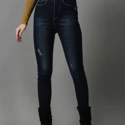 showoffff SHOWOFF Navy Solid Mid Rise Jeans-picture-36