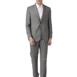 Park Avenue Grey Regular Fit Two Piece Suit-image-30