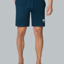 Van Heusen Regular Fit Drawstring Waist Functional Pockets Shorts - Teal-picture-1