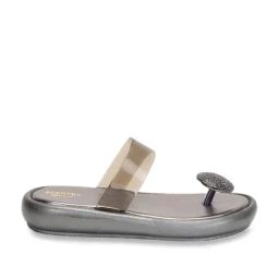 Scentra Women's Alea Cushion Metallic Toe Ring Wedges-image-98