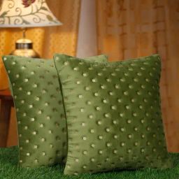 HOSTA HOMES Beige Polyester Cushion Covers - Set of 2-76