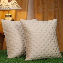 HOSTA HOMES Grey Polyester Cushion Covers - Set of 2-9