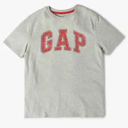 GAP Boys Ltgrey Cotton Embroidered T-Shirt-image-8