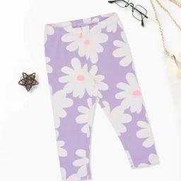 Pantaloons Baby Girls Pastel Lilac Printed Leggings-picture-48