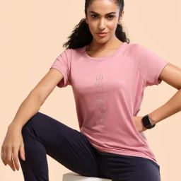 Enamor Pink Graphic Print Sports T-Shirt-image-26