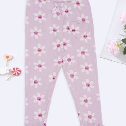 Pantaloons Baby Girls Lilac Snow Printed Leggings-picture-16