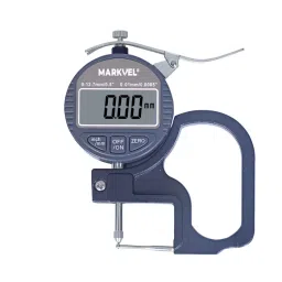 Markvel 0-10 mm Range Alloy Steel Digital Pipe Thickness Gauge, 524-0112P-30