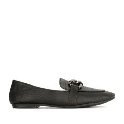 Bata Women's LORETTA E 24 Black Loafers-image-81