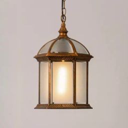 Whispering Homes Calvino Arched Outdoor Hanging Lamp - Frosted Glass Bronze-image-75