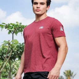 DOMIN8 Burgundy Relaxed Fit Printed T-Shirt-image-79
