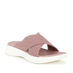 Carlton London Women's Rust Pink Cross Strap Sandals-picture-18