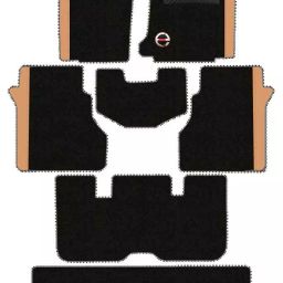 Elegant Duo Black And Beige Carpet Car Mat Compatible With Tata Safari 2021 6 Seater Manual-image-94