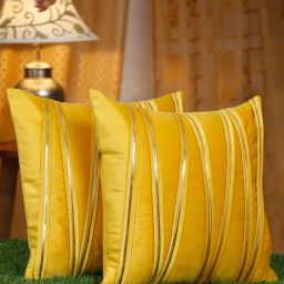 HOSTA HOMES Peach Polyester Cushion Covers - Set of 2-8