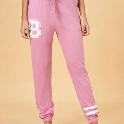 Dreamz by Pantaloons Pink Cotton Printed Joggers-image-41