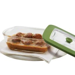 Borosil Glass Dish with Lid, 1pc, 1100ml, (Transparent)-64