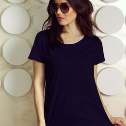 Moda Rapido Women Solid Round Neck Cotton T-shirt-picture-26